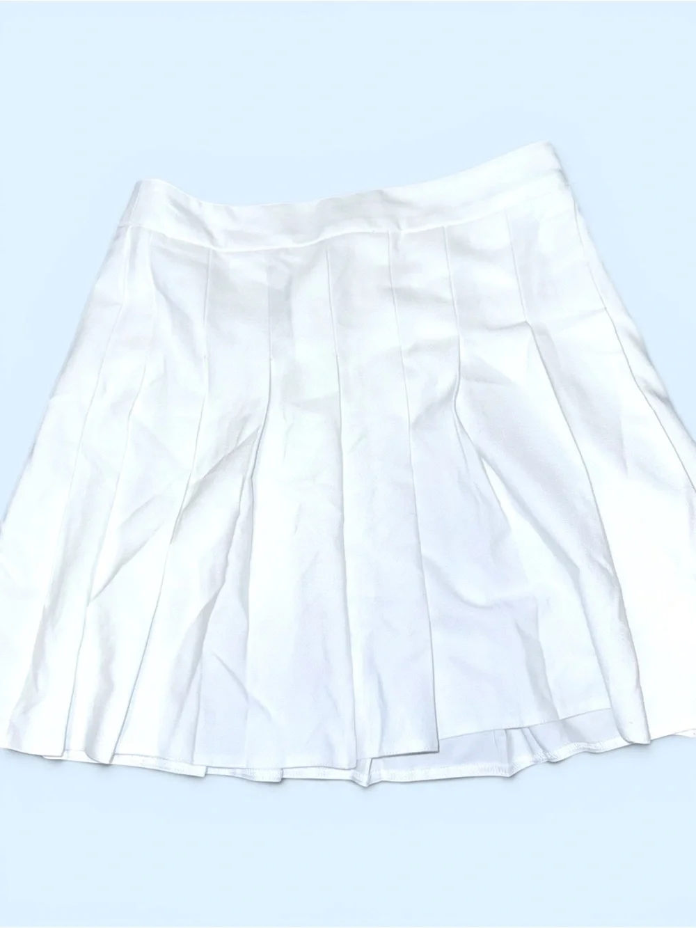 NWT New Look Classic White Pleated Mini Skirt